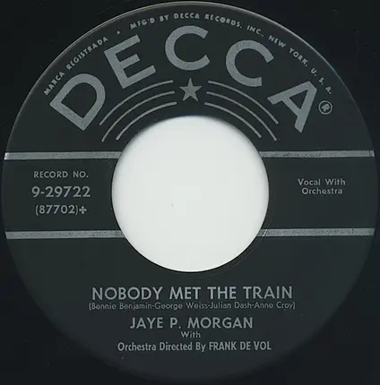 Jaye P. Morgan With Orchestra Directed By Frank De Vol - Baby Don't Do It / Nobody Met The Train