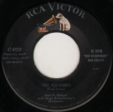 Jaye P. Morgan With Hugo Winterhalter Orchestra - Graduation Ring / You, You Romeo