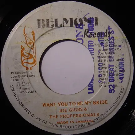 JC Lodge / Joe Gibbs & The Professionals - Someone Loves You Honey / Want You To Be My Bride