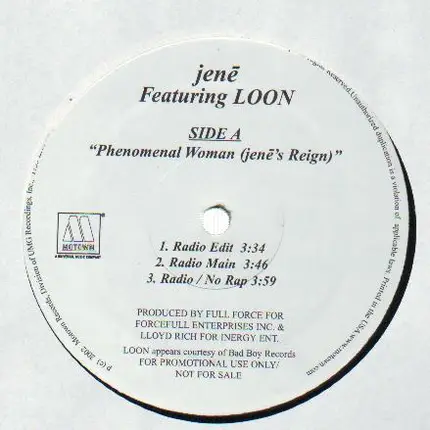 Jené Featuring LOON - Phenomenal Woman (Jen?'s Reign)