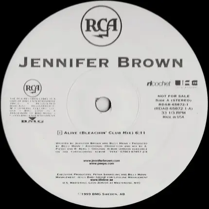 Jennifer Brown - Alive (Remixes)