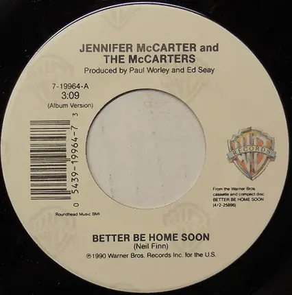 Jennifer McCarter And The McCarters - Better Be Home Soon