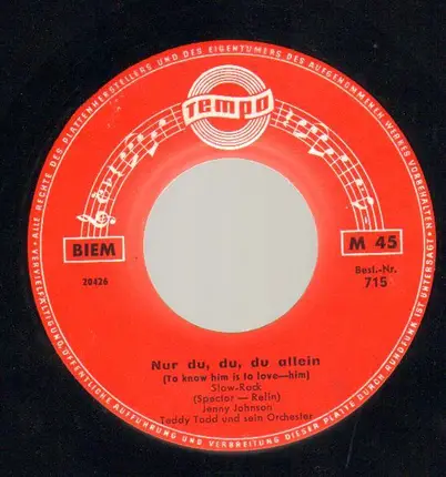 Jenny Johnson / Harry Graf - Nur Du, Du, Du Allein / Weiss Wie Schnee War Ihr Kleid