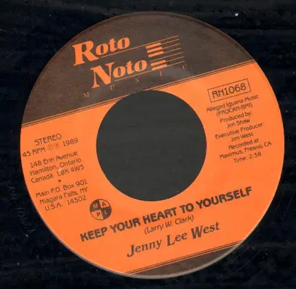 Jenny Lee West - Keep your Heart to Yourself / Heart's on hold