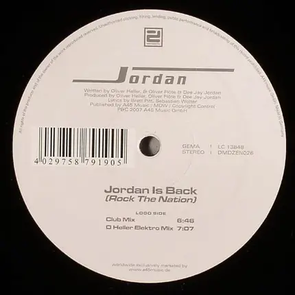 Jens Jordan - Jordan Is Back (Rock The Nation)