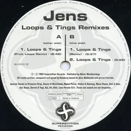Jens - Loops & Tings (Remixes)