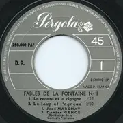 7inch Vinyl Single - Jean Marchat , Denise Gence - Fables De La Fontaine N°1