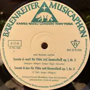 10'' - Loeillet — Conrad, Ruf, Koch - Drei Sonaten Für Flöte Und Basso Continuo Op. 1, Nr. 1-3 - Mono
