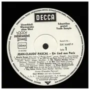 12inch Vinyl Single - Jean-Claude Pascal - Ein Lied aus Paris - PROMO