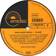 LP - Jean-Claude Pascal - Jean-Claude Pascal — '40 Ans'