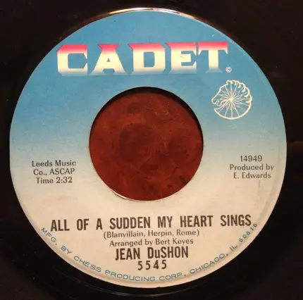 Jean DuShon - All Of A Sudden My Heart Sings / For Once In My Life