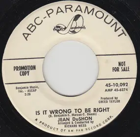 Jean DuShon - Is It Wrong To Be Right / Together