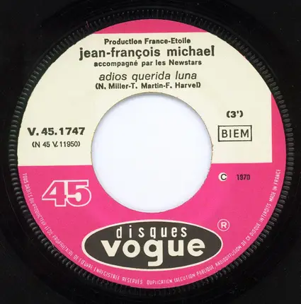 Jean-François Michael - Adios Querida Luna