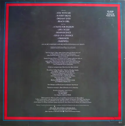 Jean-Luc Ponty - A Taste for Passion