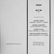 LP - Tartini / Sammartini / Vivaldi / Pergolesi - Four Italian Flute Concertos