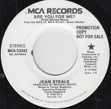 Jean Steals - Are You For Me?/Are You For Me?
