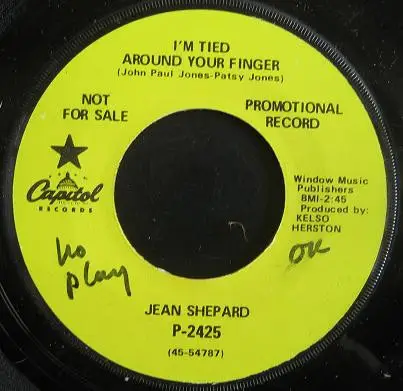 Jean Shepard - I'm Tied Around Your Finger / You're Calling Me Sweetheart Again