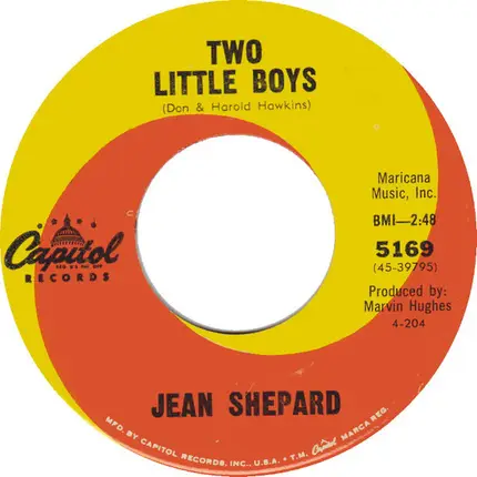 Jean Shepard - Second Fiddle (To An Old Guitar) / Two Little Boys