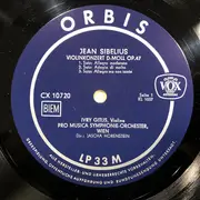 LP - Jean Sibelius , Ivry Gitlis , Vienna Pro Musica Orchestra , Conducted By Jascha Horenstein , Edvard - Violinkonzert D-Moll Op. 47; Holberg-Suite Op. 40, Hochzeitstag Auf Troldhaugen Op. 65 Nr. 6