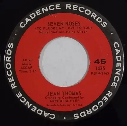 Jean Thomas - He's So Near (Yet So Far Away) / Seven Roses (To Pledge My Love To You)