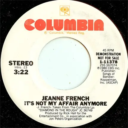 Jeanne French - It's Not My Affair Anymore