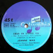 12inch Vinyl Single - Jeanne Mas - Cœur En Stéréo (Nouvelle Version)
