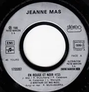 7inch Vinyl Single - Jeanne Mas - En Rouge Et Noir - Molded Labels