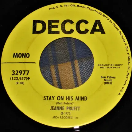 Jeanne Pruett - Call On Me / Stay On His Mind