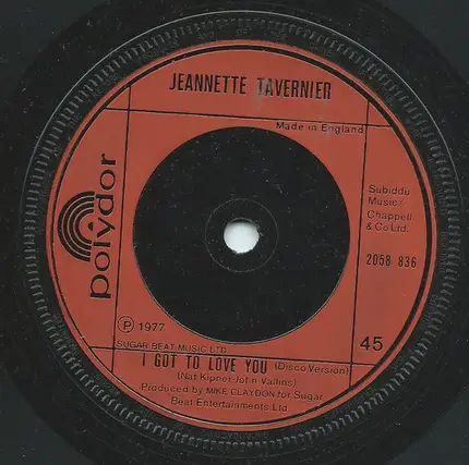 Jeannette Tavernier - I Got To Love You