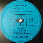 LP - Jean Sibelius / Edvard Grieg / Hugo Alfvén — The Philadelphia Orchestra , Dir.: Eugene Ormandy - Finlandia - Valse Triste / Peer Gynt / Rapsodie Suédoise