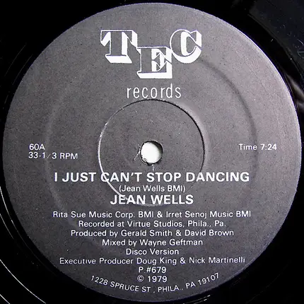 Jean Wells - I Just Can't Stop Dancing