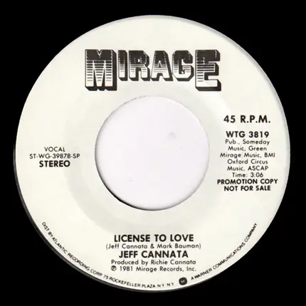 Jeff Cannata - License To Love