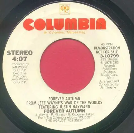 Jeff Wayne - Forever Autumn