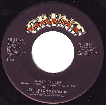 Jefferson Starship - Crazy Feelin'