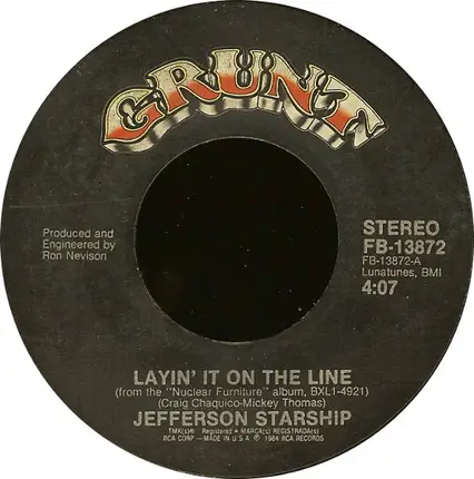 Jefferson Starship - Layin' It On The Line