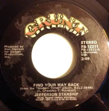 Jefferson Starship - Find Your Way Back
