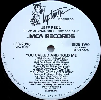 Jeff Redd - You Called And Told Me