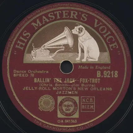 Jelly Roll Morton's New Orleans Jazzmen - Ballin' The Jack / Don't You Leave Me Here