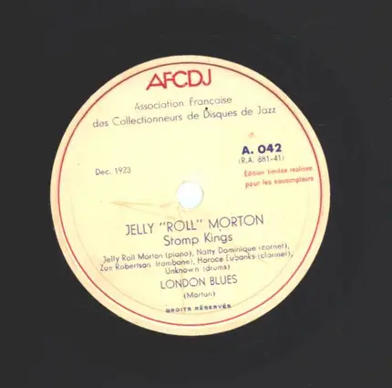 Jelly Roll Morton's Stomp Kings , Jabbo Smith And His Rhythm Aces - London Blues / Jazz Battle