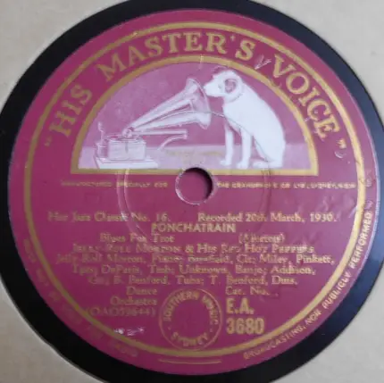 Jelly Roll Morton's Red Hot Peppers - Little Lawrence / Pontchatrain
