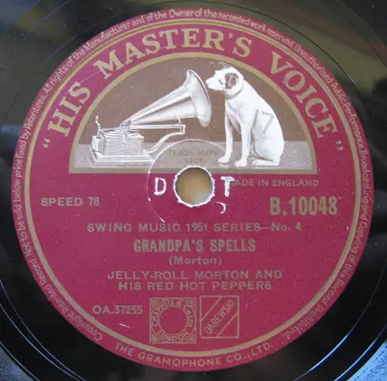 Jelly Roll Morton's Red Hot Peppers - Black Bottom Stomp / Grandpa's Spells