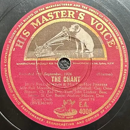 Jelly Roll Morton's Red Hot Peppers - The Pearls / Smokehouse Blues