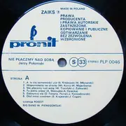 LP - Jerzy Połomski - Nie Płaczmy Nad Sobą