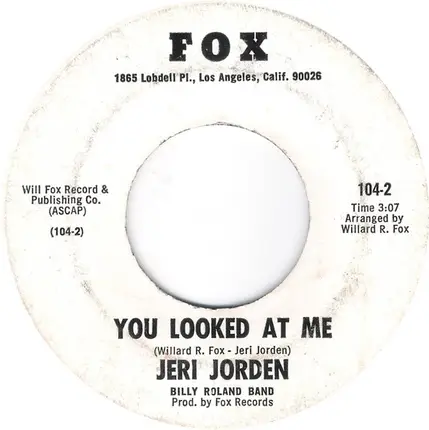 Jeri Jorden , The Billy Roland Band - Georgie