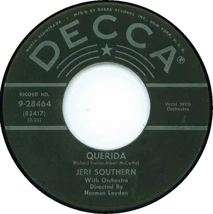 Jeri Southern - Dancing On The Ceiling / Querida