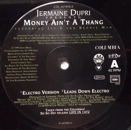 Jermaine Dupri - Money ain't a Thang