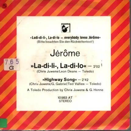 Jérôme - La-di_li, La-di-lo / Highway song