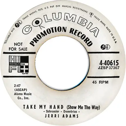 Jerri Adams - Happiness Is A Thing Called Joe / Take My Hand (Show Me The Way)