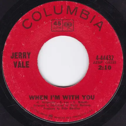 Jerry Vale - When I'm With You / Don't Tell My Heart To Stop Loving You