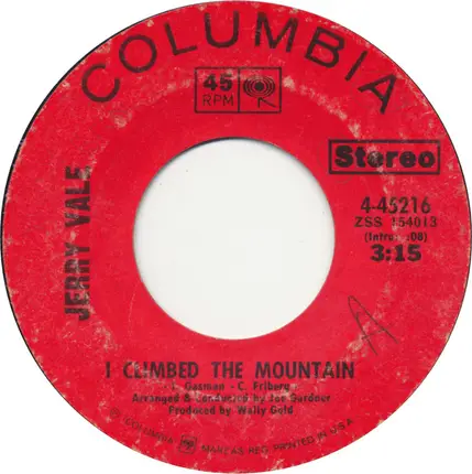 Jerry Vale - I Climbed The Mountain